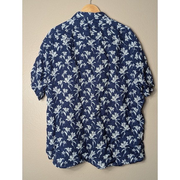 UNTUCKit Parrina SS Shirt 3xL Blue Linen Floral Button Up 2023 - Picture 2 of 16